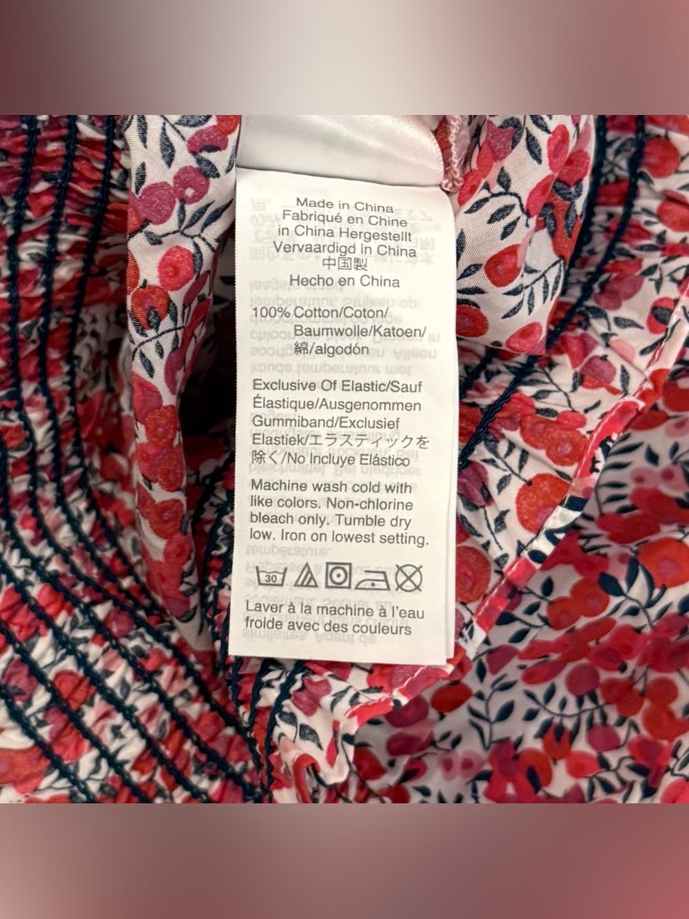 NWT J.Crew Liberty London Wiltshire Floral Smocked Crop Top Medium - Picture 4 of 4